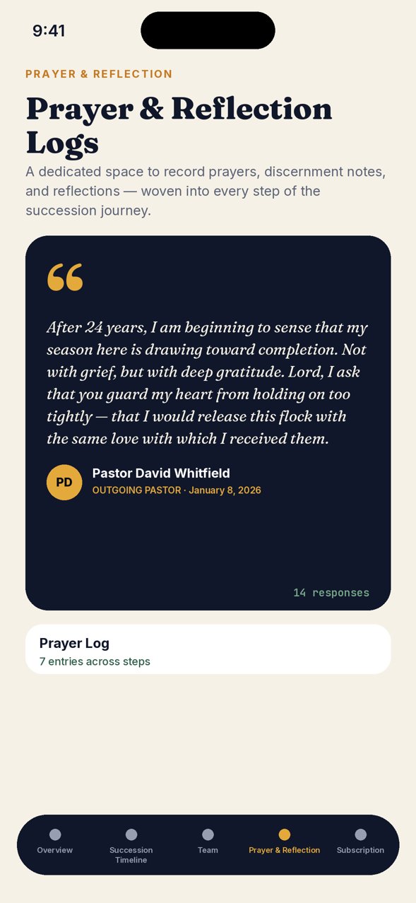 BATON Prayer and reflection screen